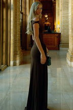 Diagonal Neck Twist Front Birthday Dress