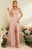 French Off Shoulder Prom Dress