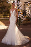 Lace Spaghetti Strap Mermaid Wedding Dress