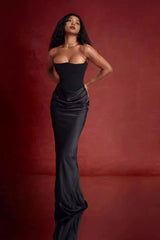 Low-Back Strapless Party Dress