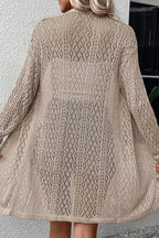 Hollow Knit V-Neck Cardigan