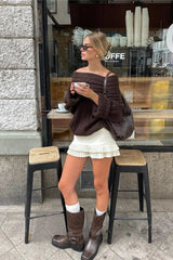 Vintage Inspired Low Waist Pleated Skirt