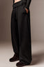 Drawstring Foldover Barrel Leg Pants