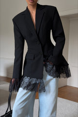 Lace Panel Office Ready Blazer