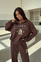 Fashion Crewneck Sweatshirt Pants Activewear Set