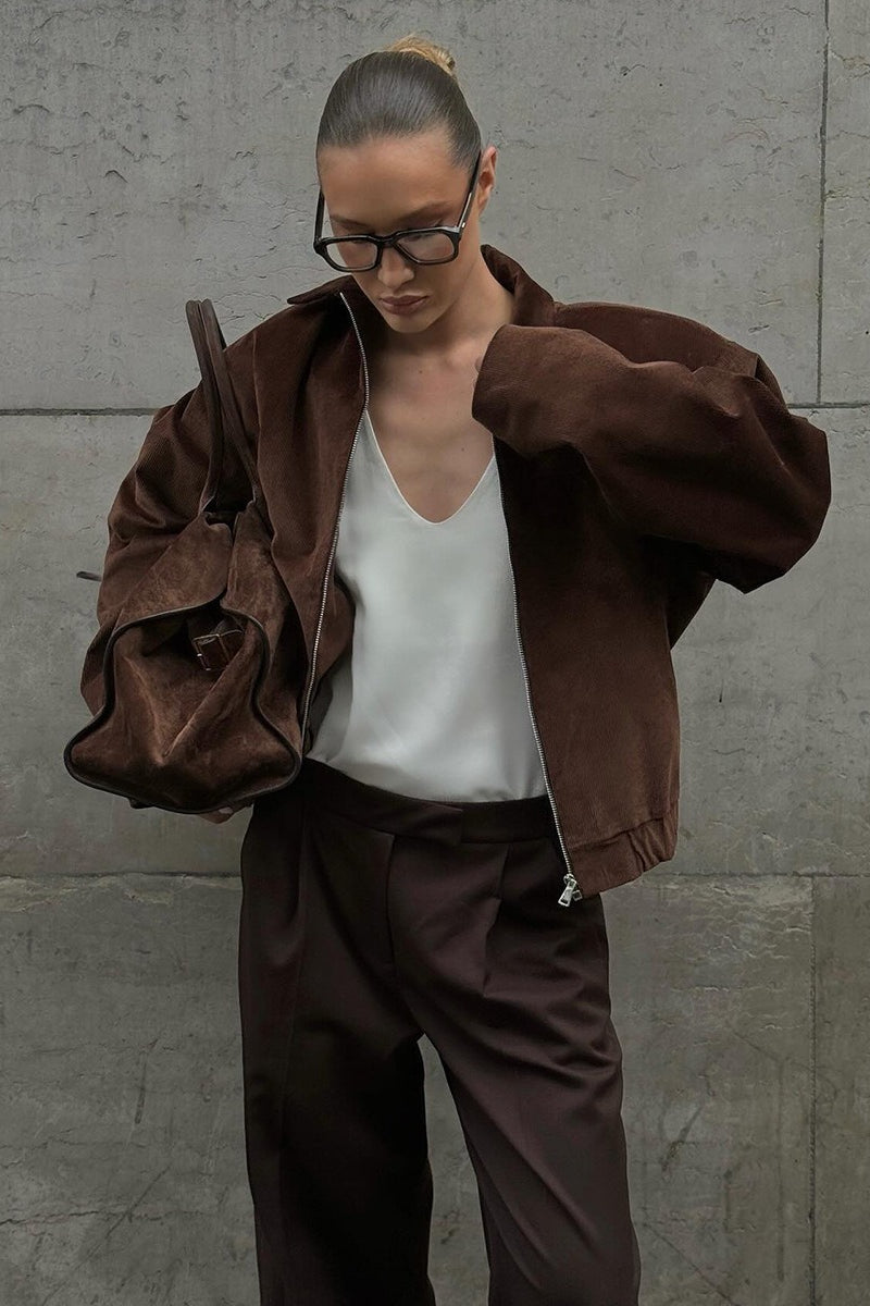 Vintage Mocha Cotton Corduroy Coat Main image