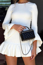 Fitted Bell Sleeve Bodycon Work Dress