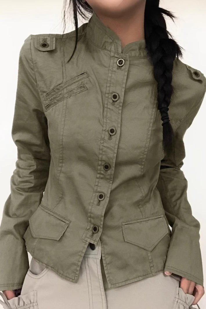 Panel Pocket Stand Collar Jacket Main image