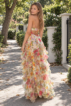 Colorful Spaghetti Strap Floral Dress