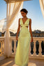 Hollow Slit High Waist Maxi Party Dress