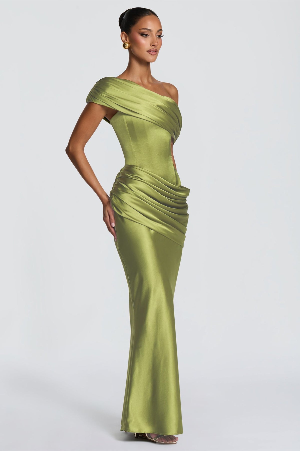 Corset Draped Off Shoulder Mermaid Party Dress
