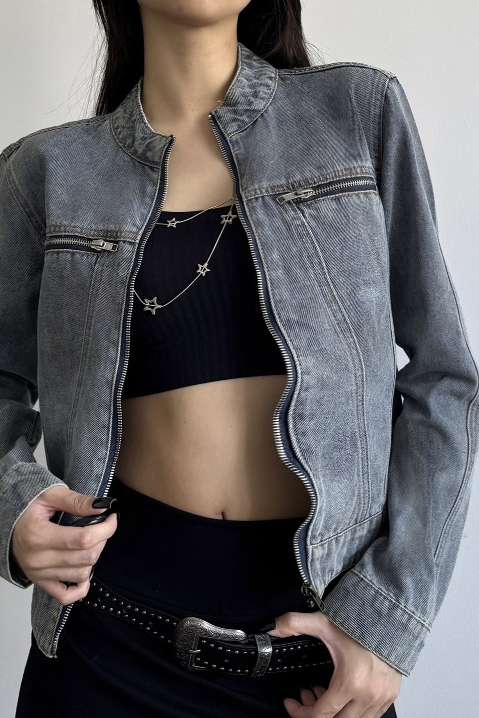 Vintage Washed Denim Jacket Secondary image