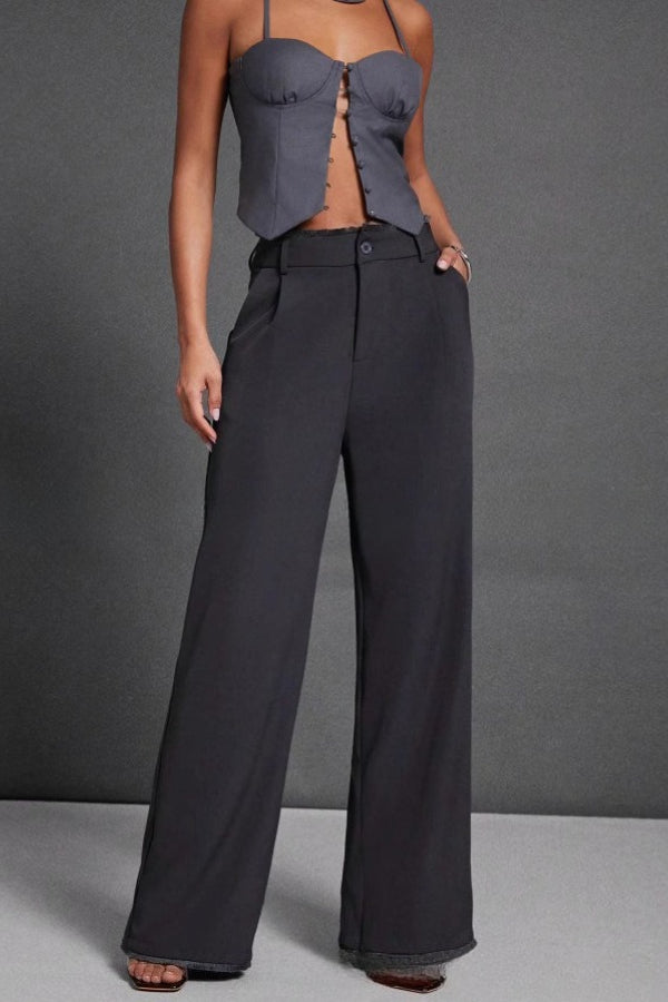 Sleek Wide Leg Tailored Slim Business Casual Pants Main image