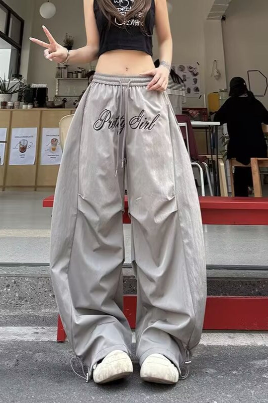 Vintage Hip Hop Curved Blade Wide Leg Cargo Casual Pants Main image