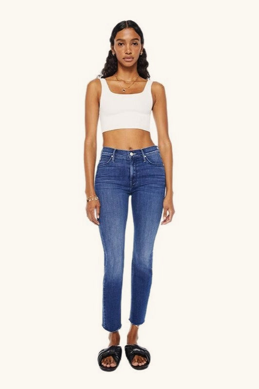 High Waist Cropped Straight Jeans Main image