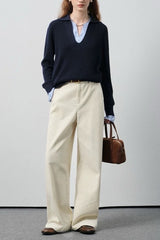 Two-in-One Wool Blend Knit Top