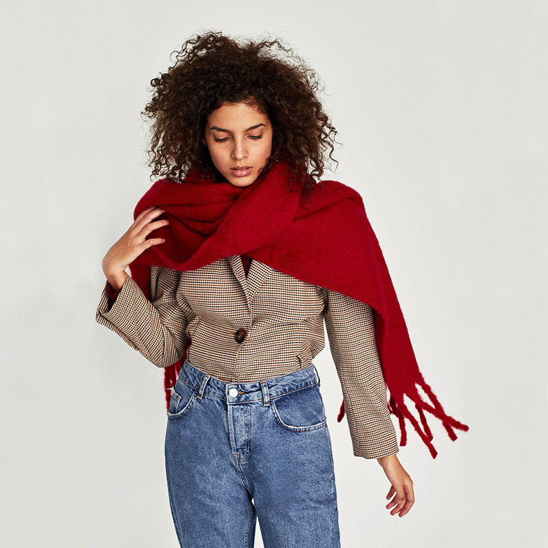 Thick Warm Cozy Colorful Versatile Scarf Secondary image