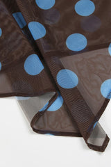 Colorblock Polka Dot Mesh Two Pieces Set