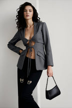 Temperament Vintage Solid Long Sleeve Slim Stylish High Quality Autumn Women Blazer