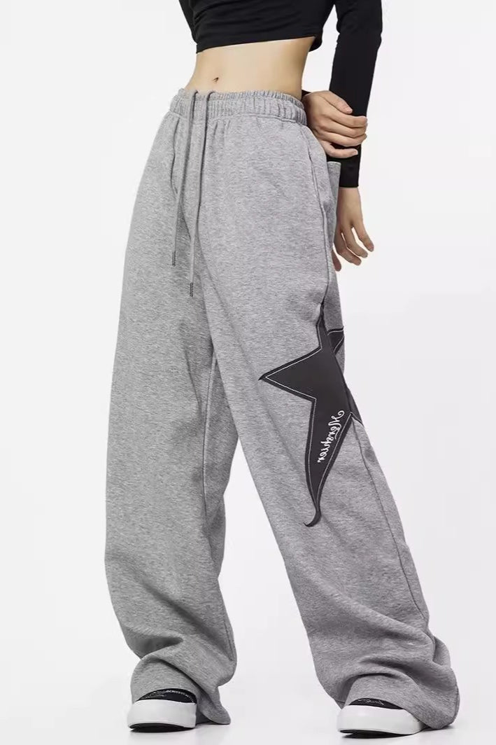 Loose Straight Wide Leg Athletic Casual Pants Secondary image