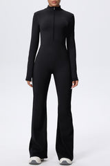 Zipper Cloud Soft Slim Long Sleeve Yoga Jumpsuit