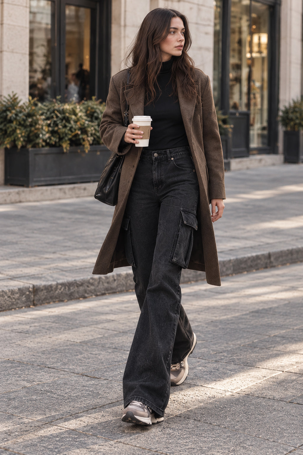 Straight High Waist Vintage Cargo Trousers Main image