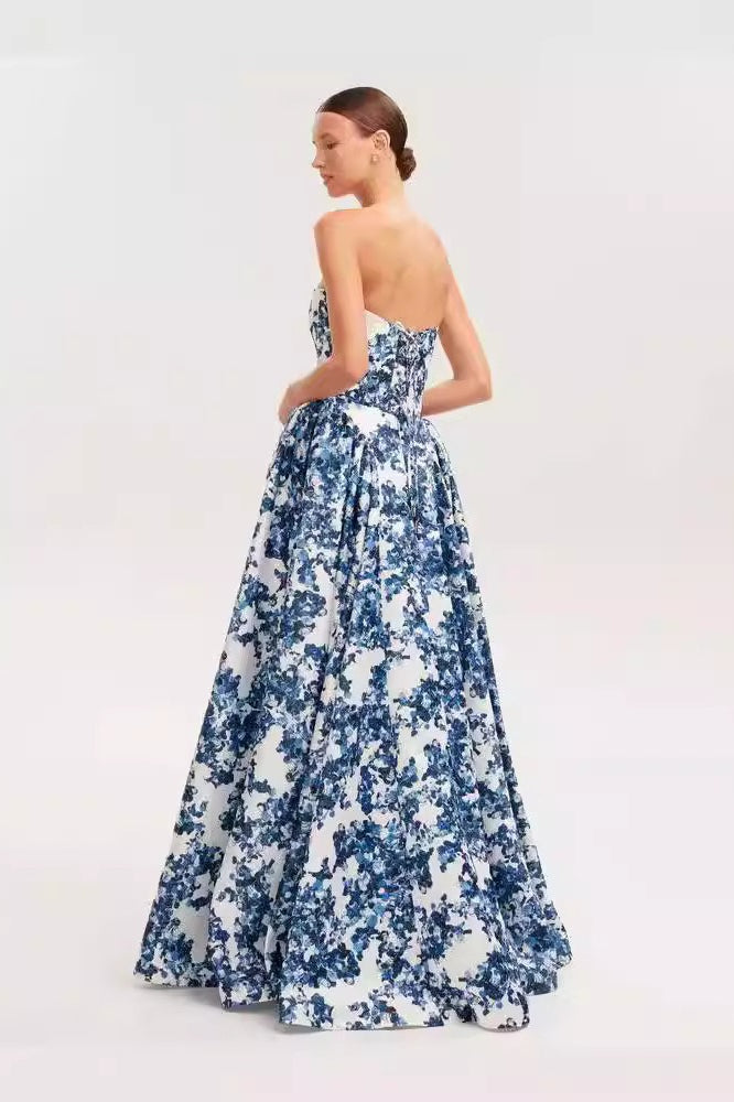 Structured Off Shoulder Maxi Prom Dress Secondary image