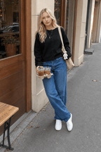 Cropped Knit Button Cardigan