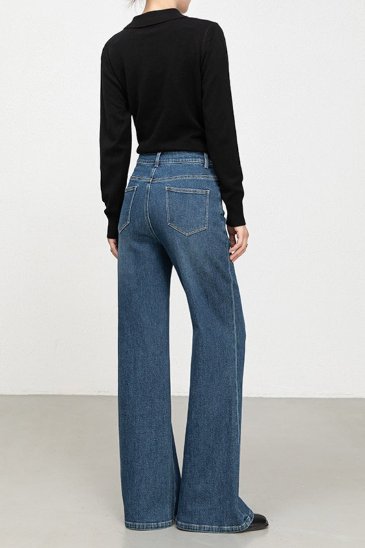 High Waist Casual Versatile Straight Denim Jeans Secondary image