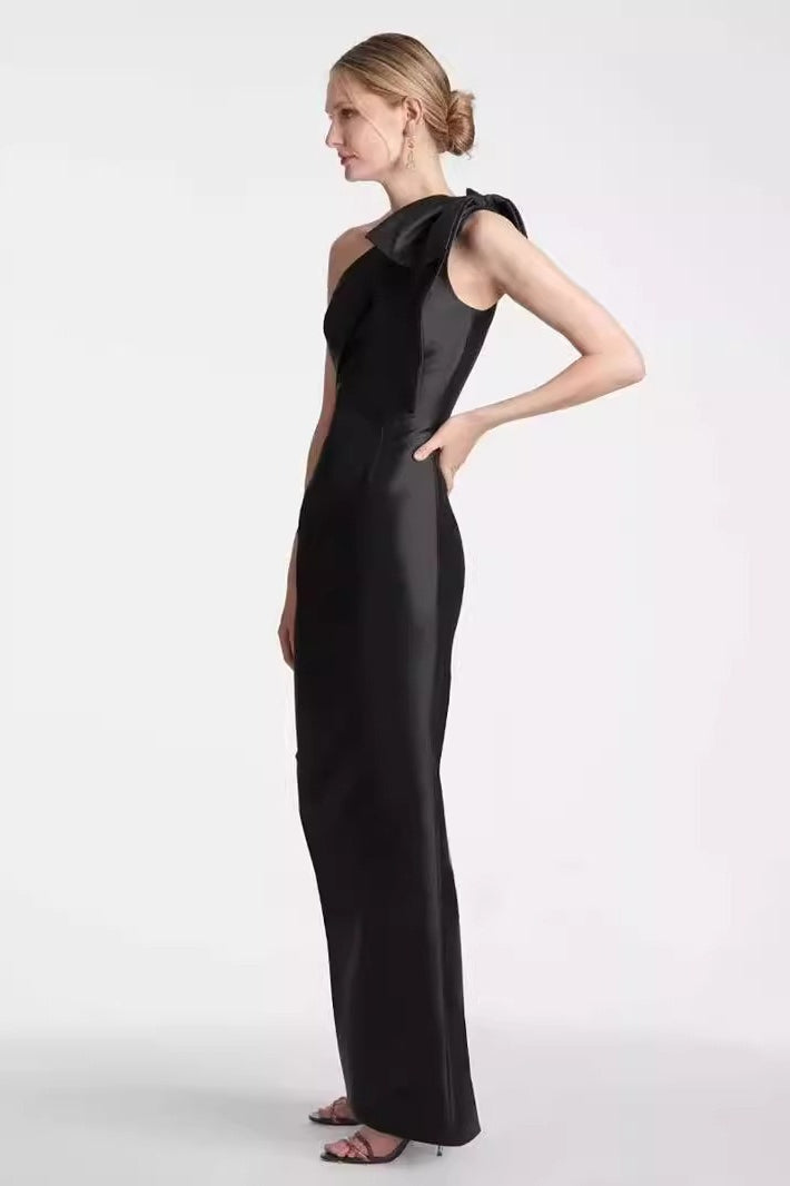 Luxury Black Bow Bandage High Waist Formal Dress Secondary image