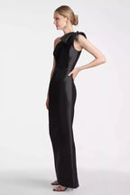 Luxury Black Bow Bandage High Waist Formal Dress