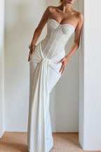 Defined Waist Maxi Party Dress
