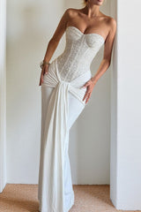 Defined Waist Maxi Party Dress