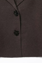 Jewel Button Knit Blazer