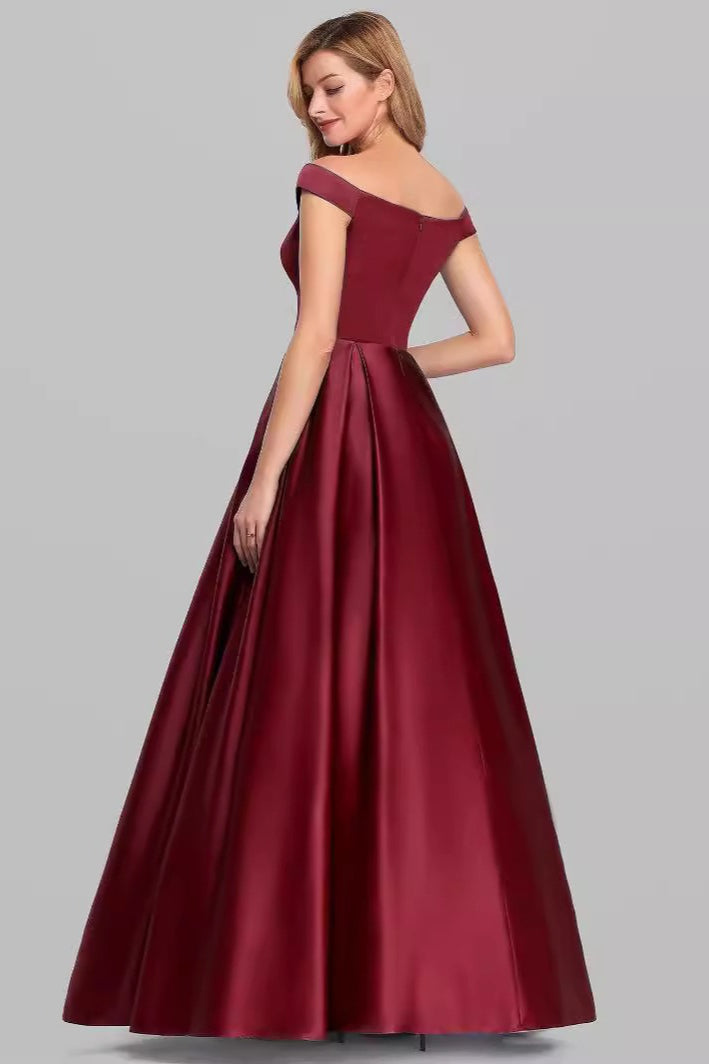 Solid Color Vintage Flare Prom Dress Secondary image