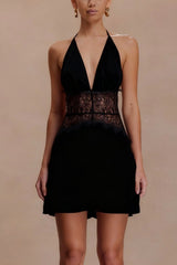 Open Back Ruched Corset Mini Dress