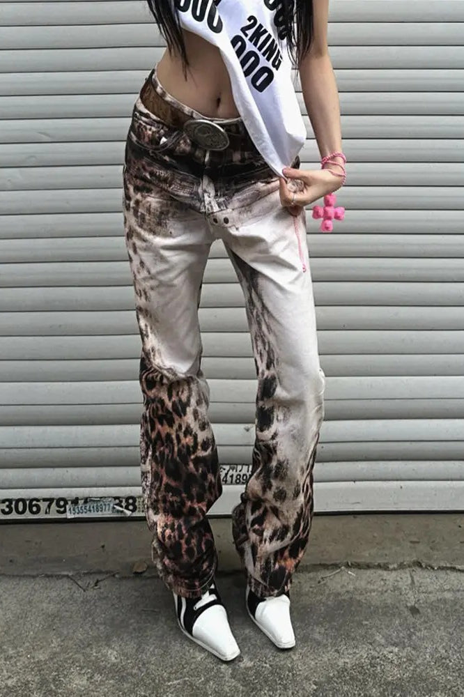 Hip-Hop Leopard Baggy Jeans Main image
