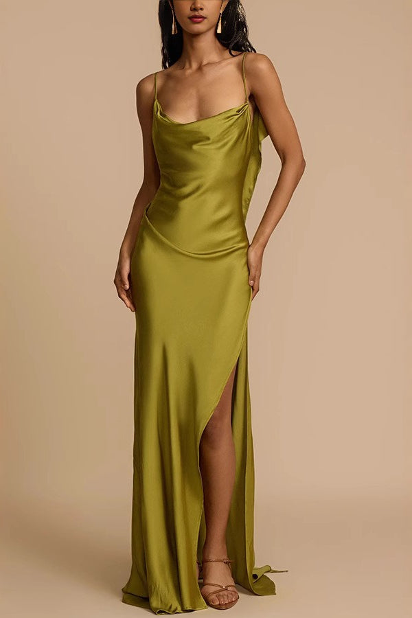 Cami Split Silk Dress Main image