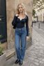 Patchwork Lace Buttoned Long Sleeve Tee