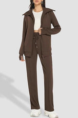 Monochrome Track Jacket Pants Activewear Set