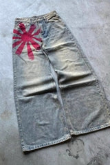 American Vintage Floral Denim Jeans