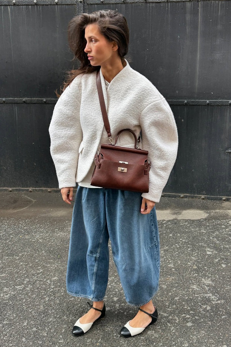 Single Breasted V-Neck Sherpa Coat Secondary image