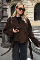 Heavyweight Tweed Double Breasted Coat