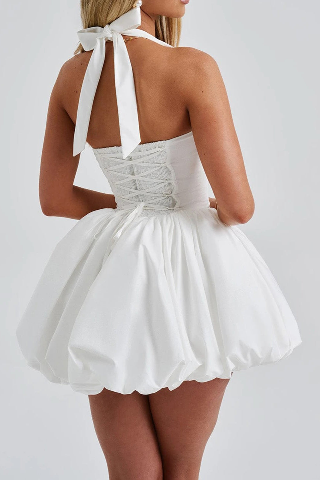 Sleeveless Halter Bubble  Mini Dress Main image