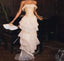 Ruffle White Chiffon Prom Dress