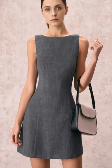 Sleeveless Cinched A Line Work Dress Main image