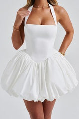 Halter Bow Puff Birthday Dress
