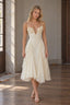 Sculpted Flower Plunge Midi Slip Dress
