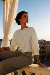 Unique Embroidered Sheer Blouse
