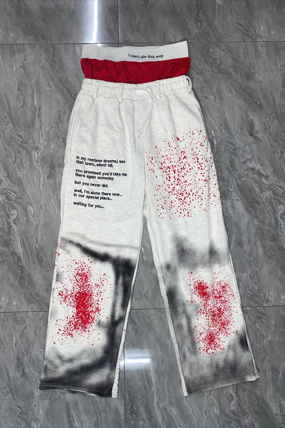 Layered Graphic Straight Leg Sweat Pants Main image